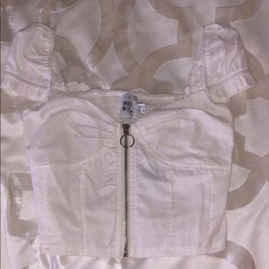 White princess Polly crop top